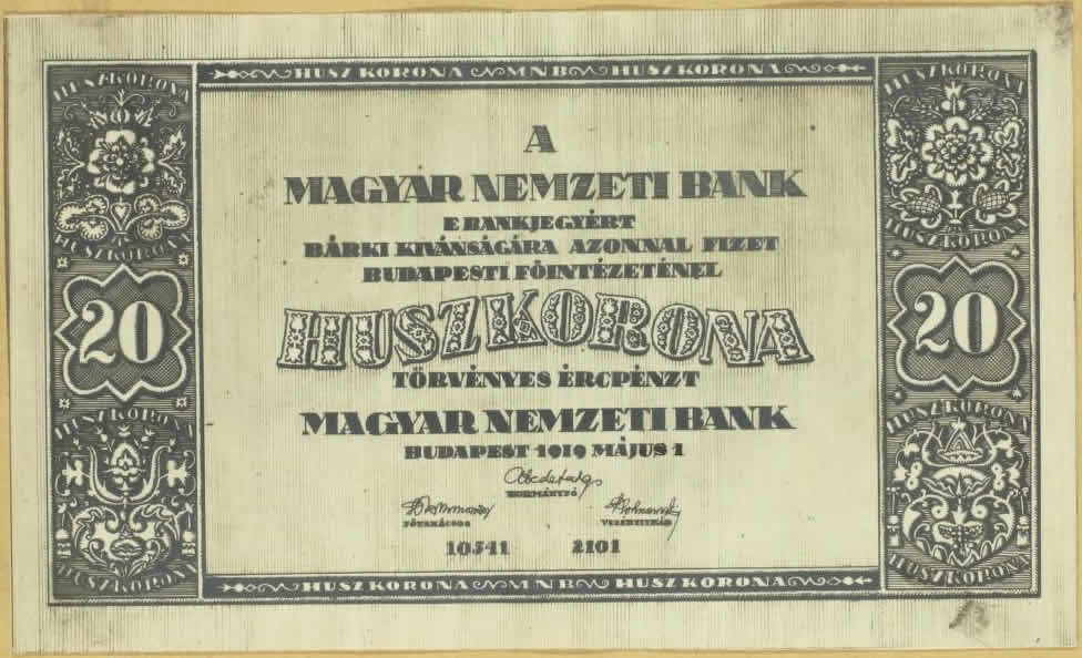 20 K May 1, 1919  FRONT