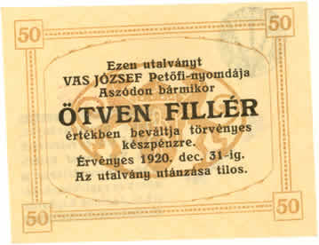 Vas Jzsef Petfi Nyomdja 50 f FRONT