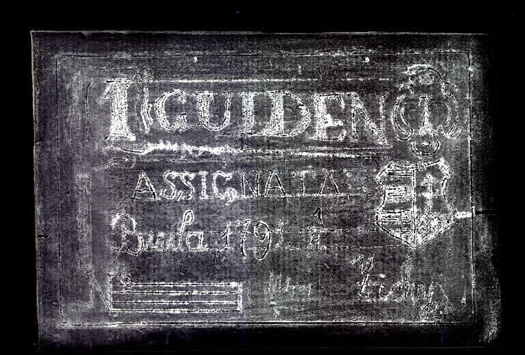 1 Gulden 1791, inverted colors