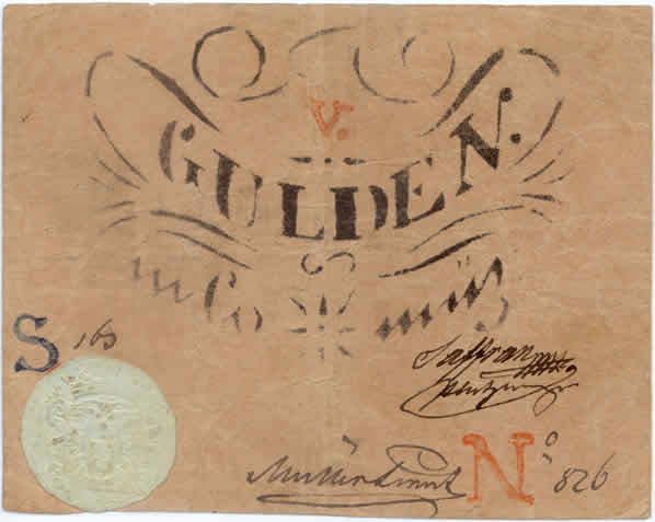 5 Gulden FRONT